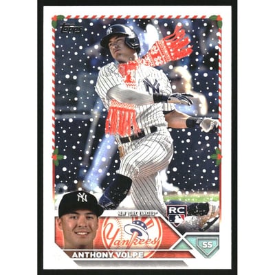 2023 Topps Holiday Photo Variations #H129 Anthony Volpe{#red scarf